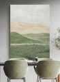 abstract landscape Mounts green wall art minimalism texture